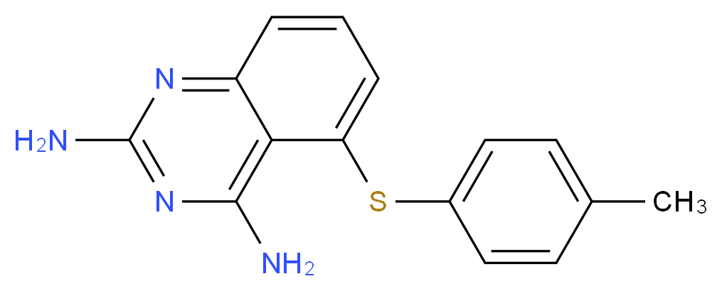 5-[(4-Methylphenyl)Sulfanyl]-2,4-Quinazolinediamine_分子结构_CAS_)