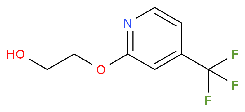 2-(4-Trifluoromethyl-pyridin-2-yloxy)-ethanol_分子结构_CAS_257295-59-3)