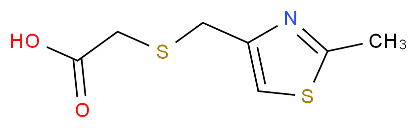 2-{[(2-methyl-1,3-thiazol-4-yl)methyl]sulfanyl}acetic acid_分子结构_CAS_446829-98-7