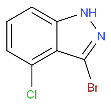 3-bromo-4-chloro-1H-indazole_分子结构_CAS_885521-40-4