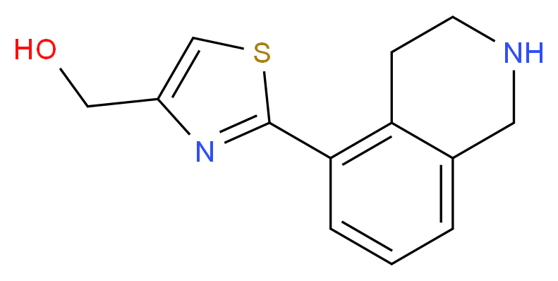 [2-(1,2,3,4-tetrahydroisoquinolin-5-yl)-1,3-thiazol-4-yl]methanol_分子结构_CAS_)