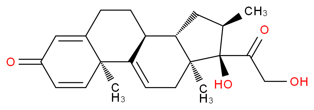 (2S,10S,11S,13R,14R,15S)-14-hydroxy-14-(2-hydroxyacetyl)-2,13,15-trimethyltetracyclo[8.7.0.0<sup>2</sup>,<sup>7</sup>.0<sup>1</sup><sup>1</sup>,<sup>1</sup><sup>5</sup>]heptadeca-1(17),3,6-trien-5-one_分子结构_CAS_13209-41-1