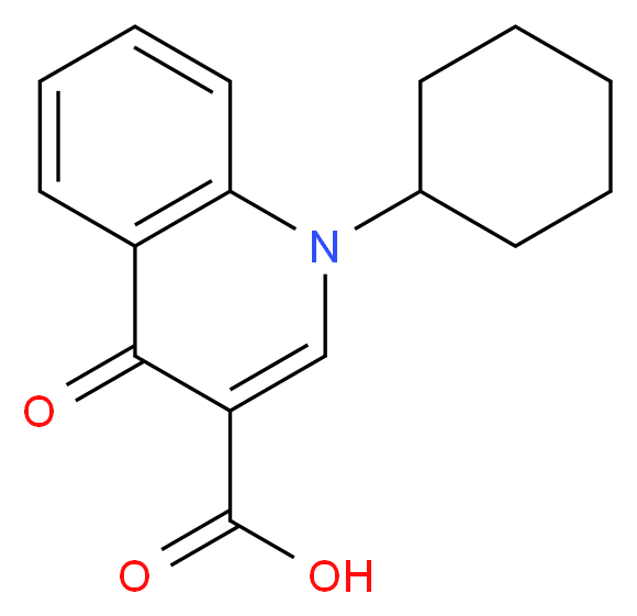 1-Cyclohexyl-4-oxo-1,4-dihydroquinoline-3-carboxylic acid_分子结构_CAS_)