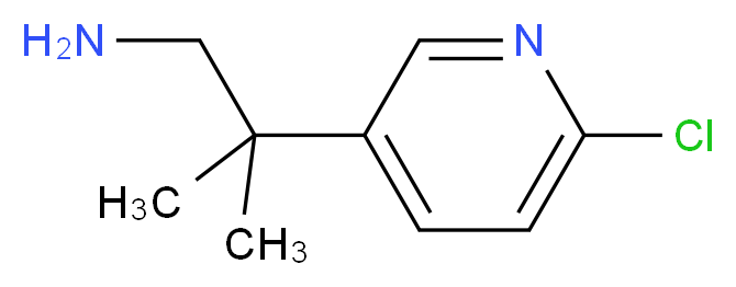 2-(6-chloropyridin-3-yl)-2-methylpropan-1-amine_分子结构_CAS_1060812-06-7