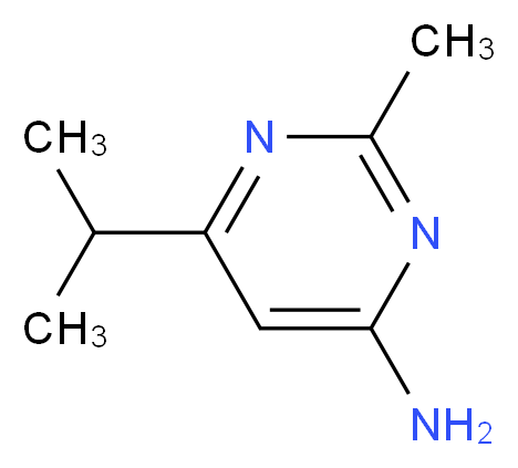 2-methyl-6-(propan-2-yl)pyrimidin-4-amine_分子结构_CAS_95206-97-6