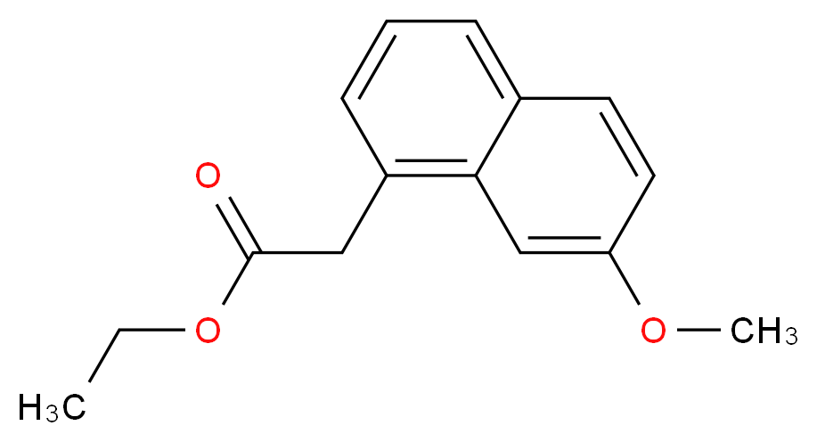 Ethyl 2-(7-methoxynaphthalen-1-yl)acetate_分子结构_CAS_6836-21-1)