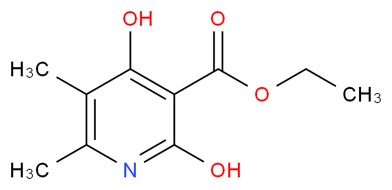 ethyl 2,4-dihydroxy-5,6-dimethylpyridine-3-carboxylate_分子结构_CAS_77629-51-7