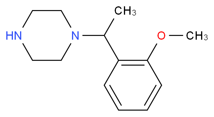1-[1-(2-methoxyphenyl)ethyl]piperazine_分子结构_CAS_)