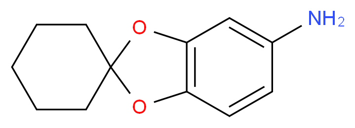 spiro[1,3-benzodioxole-2,1'-cyclohexan]-5-amine_分子结构_CAS_64179-41-5)