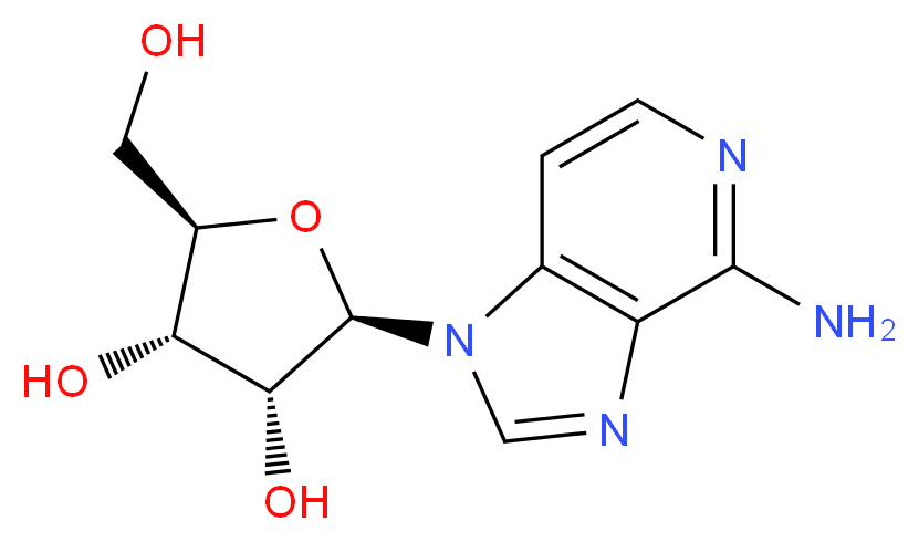 (2R,3R,4S,5R)-2-{4-amino-1H-imidazo[4,5-c]pyridin-1-yl}-5-(hydroxymethyl)oxolane-3,4-diol_分子结构_CAS_6736-58-9