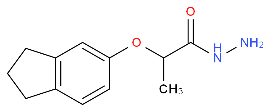 2-(2,3-dihydro-1H-inden-5-yloxy)propanehydrazide_分子结构_CAS_669745-23-7