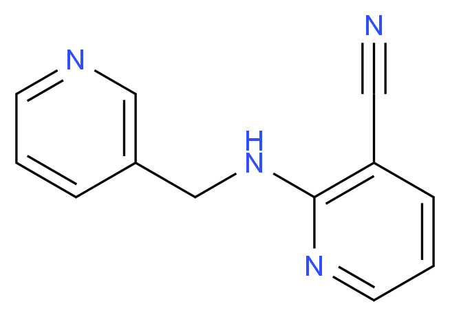 2-[(Pyridin-3-ylmethyl)amino]nicotinonitrile_分子结构_CAS_)