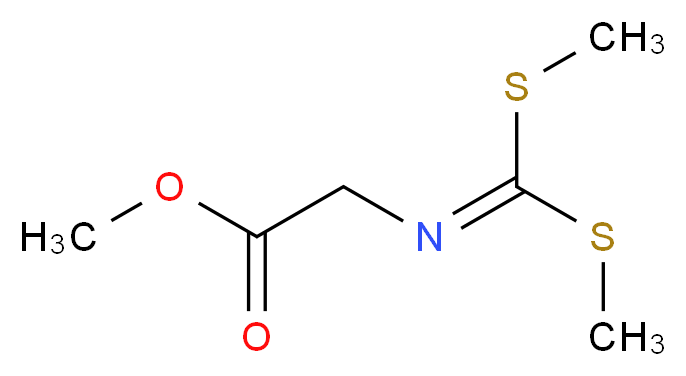 methyl 2-{[bis(methylsulfanyl)methylidene]amino}acetate_分子结构_CAS_58091-08-0