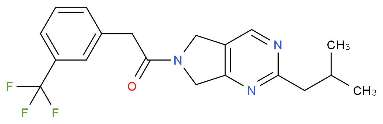 2-isobutyl-6-{[3-(trifluoromethyl)phenyl]acetyl}-6,7-dihydro-5H-pyrrolo[3,4-d]pyrimidine_分子结构_CAS_)