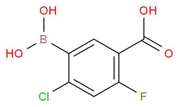 4-chloro-5-(dihydroxyboranyl)-2-fluorobenzoic acid_分子结构_CAS_957066-06-7