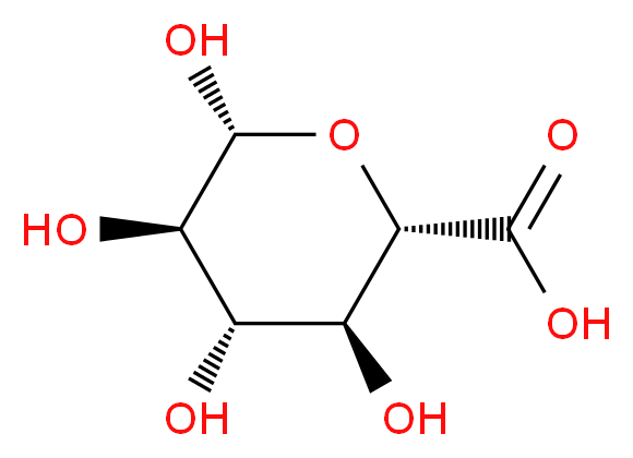 (2S,3S,4S,5R,6R)-3,4,5,6-tetrahydroxyoxane-2-carboxylic acid_分子结构_CAS_6556-12-3