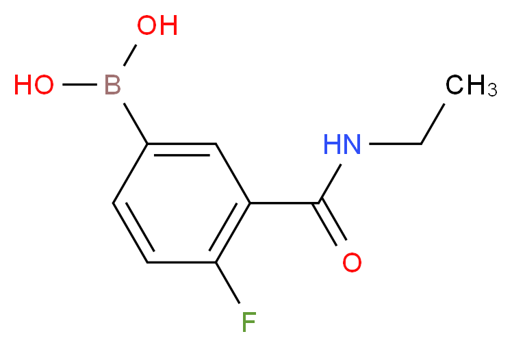 [3-(ethylcarbamoyl)-4-fluorophenyl]boronic acid_分子结构_CAS_874219-20-2