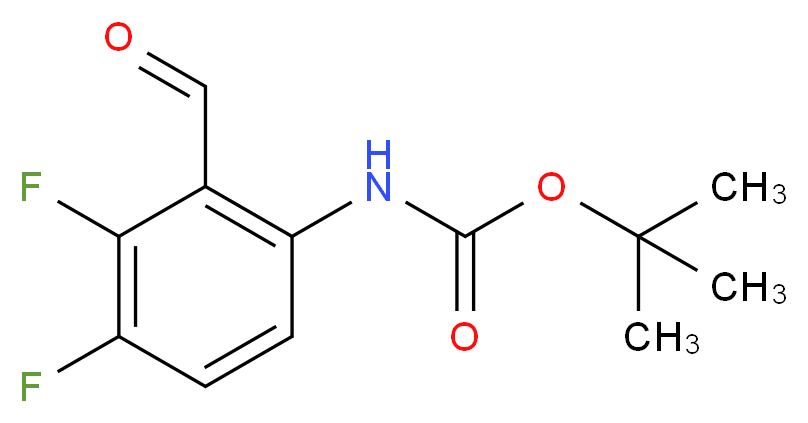 TERT-BUTYL 3,4-DIFLUORO-2-FORMYLPHENYLCARBAMATE_分子结构_CAS_)