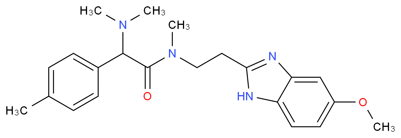 2-(dimethylamino)-N-[2-(5-methoxy-1H-benzimidazol-2-yl)ethyl]-N-methyl-2-(4-methylphenyl)acetamide_分子结构_CAS_)