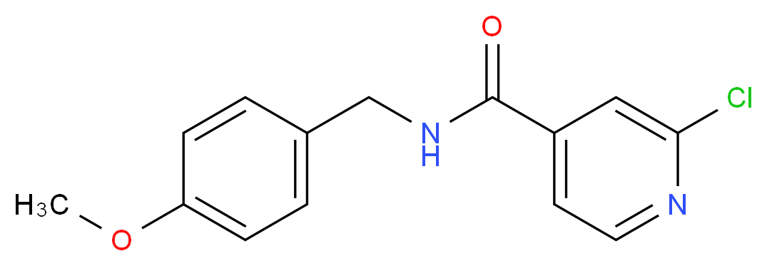 2-chloro-N-[(4-methoxyphenyl)methyl]pyridine-4-carboxamide_分子结构_CAS_1019373-47-7