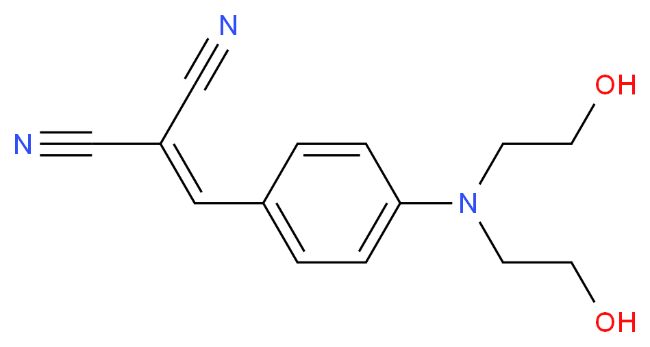 2-({4-[bis(2-hydroxyethyl)amino]phenyl}methylidene)propanedinitrile_分子结构_CAS_63619-34-1