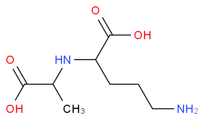 5-amino-2-[(1-carboxyethyl)amino]pentanoic acid_分子结构_CAS_20197-09-5