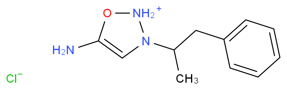 5-Amino-3-(1-methyl-2-phenylethyl)-2,3-dihydro-1,2,3-oxadiazol-2-ium chloride_分子结构_CAS_3441-64-3)