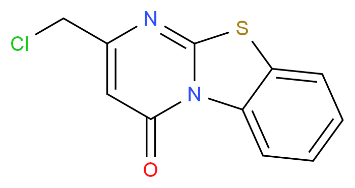 11-(chloromethyl)-8-thia-1,10-diazatricyclo[7.4.0.0<sup>2</sup>,<sup>7</sup>]trideca-2,4,6,9,11-pentaen-13-one_分子结构_CAS_62773-11-9