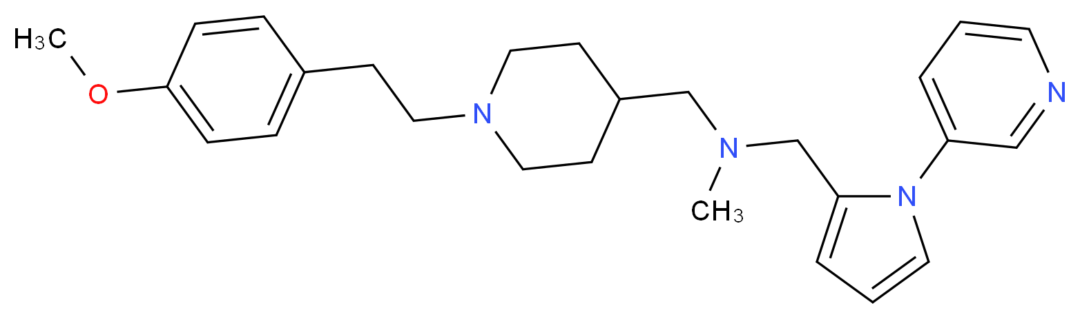 ({1-[2-(4-methoxyphenyl)ethyl]-4-piperidinyl}methyl)methyl{[1-(3-pyridinyl)-1H-pyrrol-2-yl]methyl}amine_分子结构_CAS_)