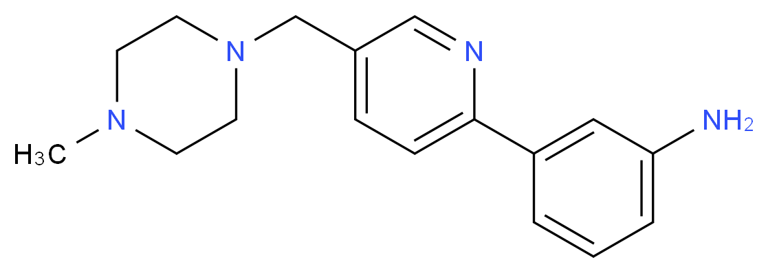 (3-{5-[(4-methylpiperazin-1-yl)methyl]pyridin-2-yl}phenyl)amine_分子结构_CAS_)