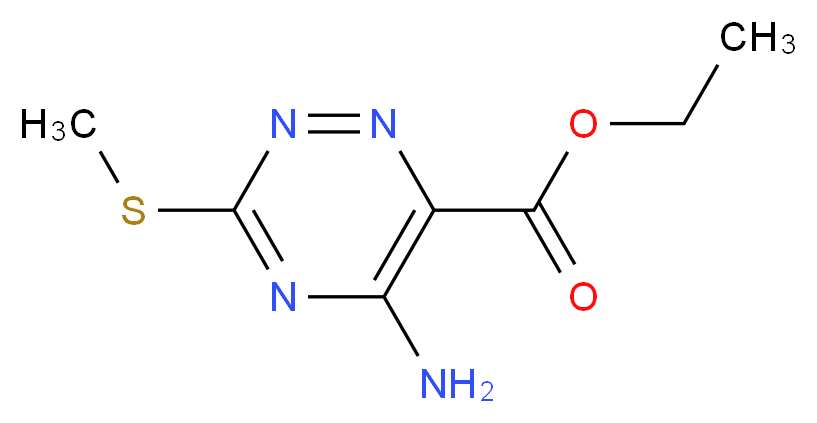ethyl 5-amino-3-(methylsulfanyl)-1,2,4-triazine-6-carboxylate_分子结构_CAS_96259-44-8