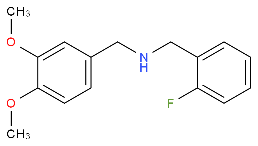 [(3,4-dimethoxyphenyl)methyl][(2-fluorophenyl)methyl]amine_分子结构_CAS_418789-49-8