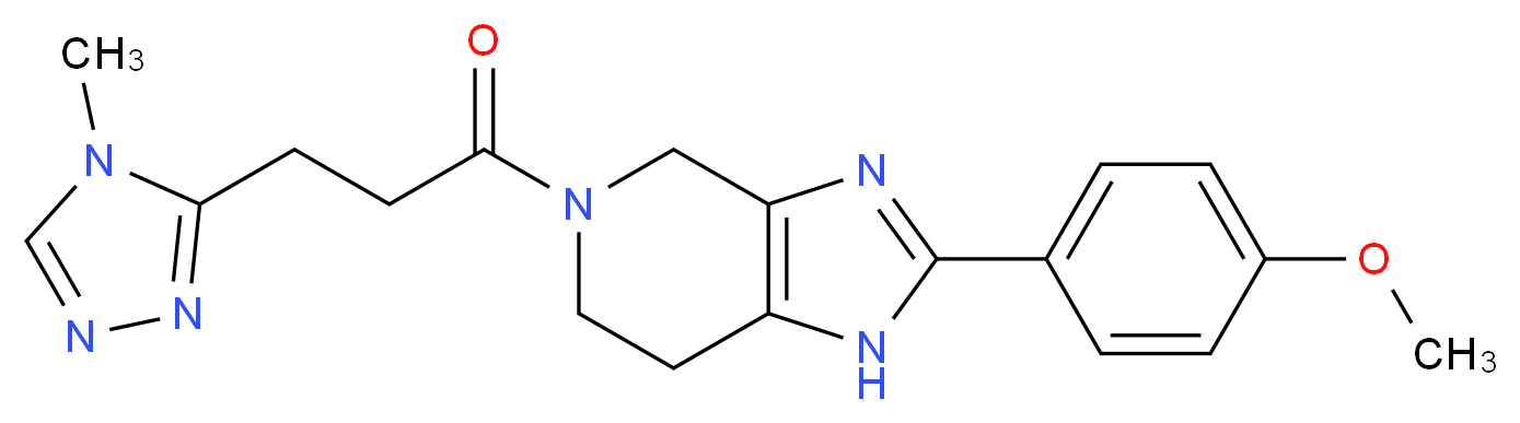 2-(4-methoxyphenyl)-5-[3-(4-methyl-4H-1,2,4-triazol-3-yl)propanoyl]-4,5,6,7-tetrahydro-1H-imidazo[4,5-c]pyridine_分子结构_CAS_)