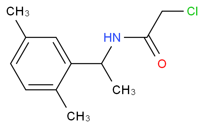 2-chloro-N-[1-(2,5-dimethylphenyl)ethyl]acetamide_分子结构_CAS_36292-95-2