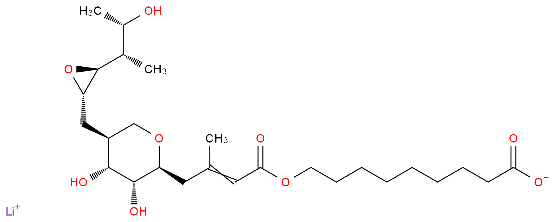 Lithium mupirocin_分子结构_CAS_73346-79-9)