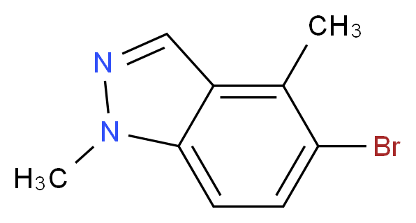 5-bromo-1,4-dimethyl-1H-indazole_分子结构_CAS_1159511-80-4