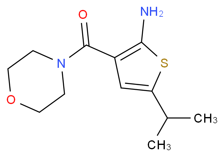 3-(morpholine-4-carbonyl)-5-(propan-2-yl)thiophen-2-amine_分子结构_CAS_588714-50-5