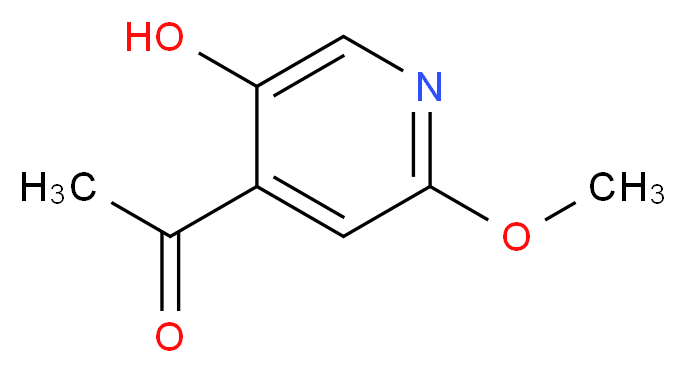 1-(5-hydroxy-2-methoxypyridin-4-yl)ethan-1-one_分子结构_CAS_1196145-09-1