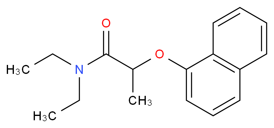 N,N-diethyl-2-(naphthalen-1-yloxy)propanamide_分子结构_CAS_15299-99-7