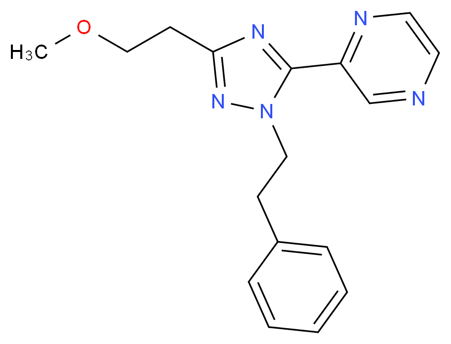 2-[3-(2-methoxyethyl)-1-(2-phenylethyl)-1H-1,2,4-triazol-5-yl]pyrazine_分子结构_CAS_)