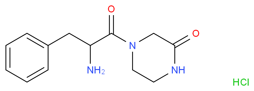 4-(2-Amino-3-phenylpropanoyl)-2-piperazinone hydrochloride_分子结构_CAS_)