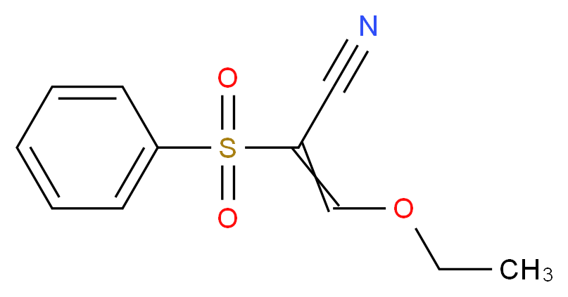 3-ethoxy-2-(phenylsulphonyl)acrylonitrile_分子结构_CAS_32083-50-4)