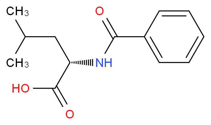 N-苯甲酰-L-亮氨酸_分子结构_CAS_1466-83-7)