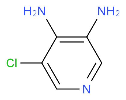 5-Chloropyridine-3,4-diamine_分子结构_CAS_929074-42-0)