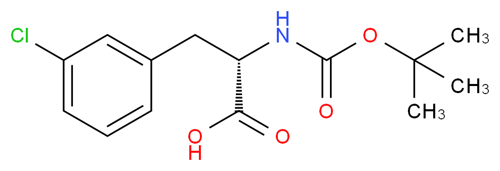 BOC-L-3-CHLOROPHENYLALANINE_分子结构_CAS_114873-03-9)