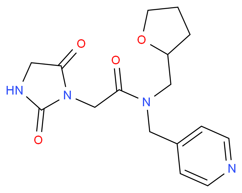 2-(2,5-dioxoimidazolidin-1-yl)-N-(pyridin-4-ylmethyl)-N-(tetrahydrofuran-2-ylmethyl)acetamide_分子结构_CAS_)