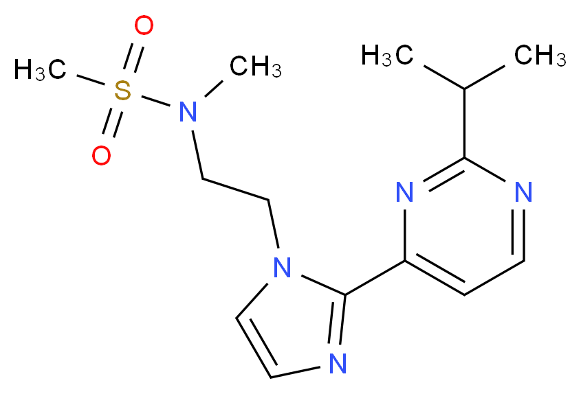 N-{2-[2-(2-isopropylpyrimidin-4-yl)-1H-imidazol-1-yl]ethyl}-N-methylmethanesulfonamide_分子结构_CAS_)