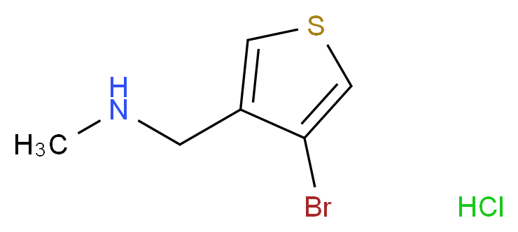 N-methyl-[(4-bromothien-3-yl)methyl]amine hydrochloride_分子结构_CAS_944450-82-2)