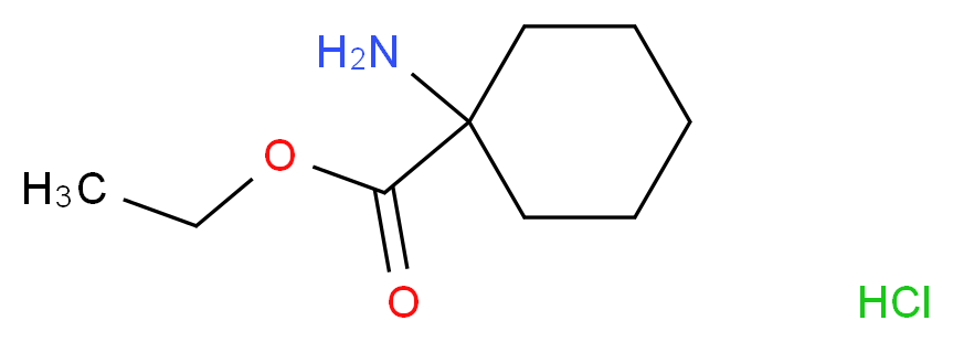 ethyl 1-aminocyclohexane-1-carboxylate hydrochloride_分子结构_CAS_63203-48-5)