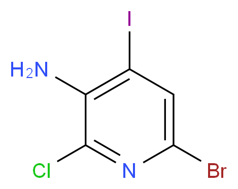 6-Bromo-2-chloro-4-iodopyridin-3-amine_分子结构_CAS_1138444-29-7)